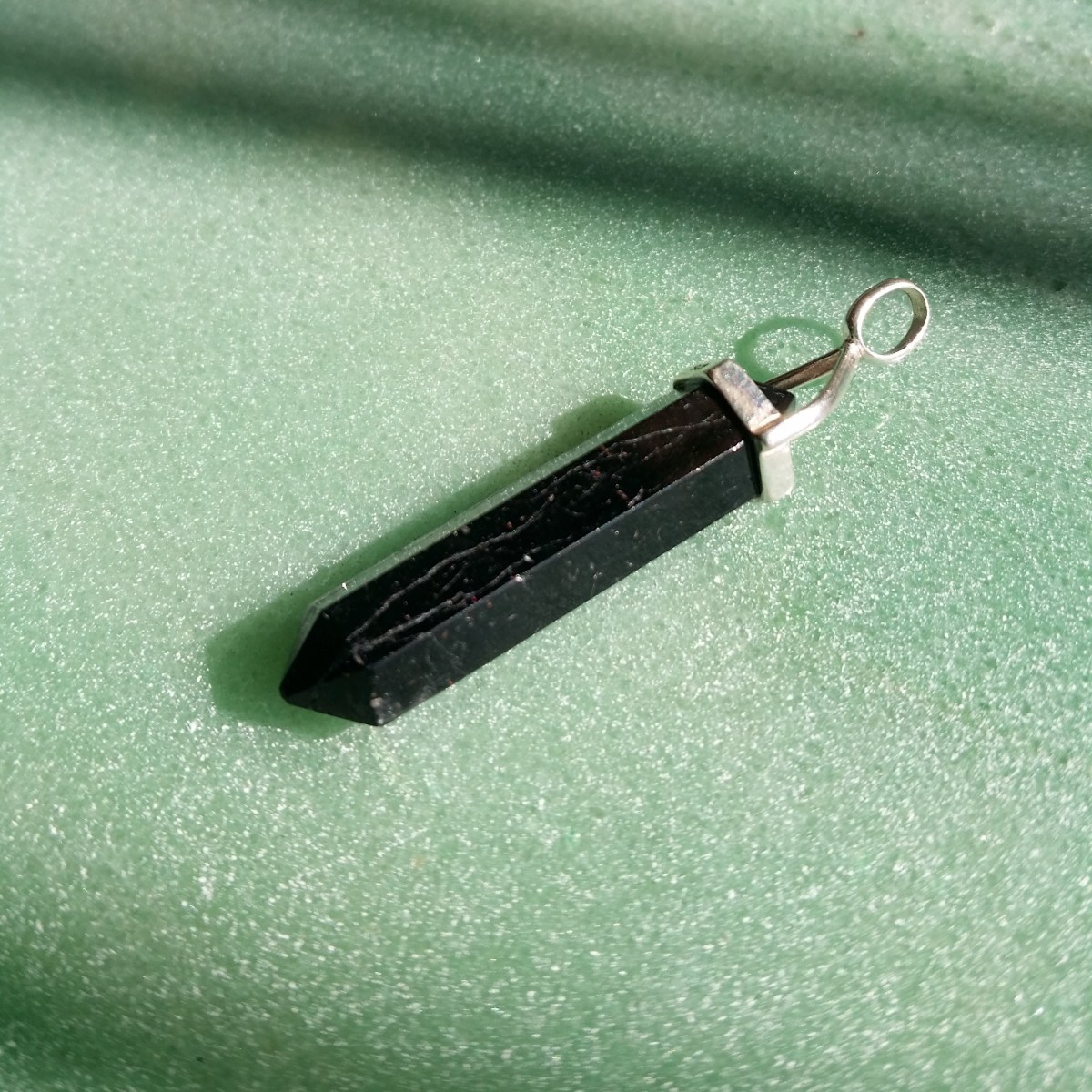 Black Tourmaline polished pendant