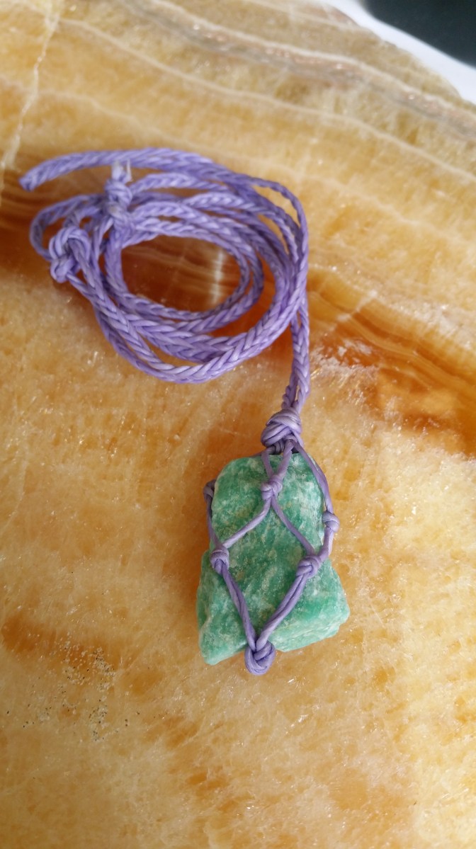 Natural and handmade Amazonite pendant
