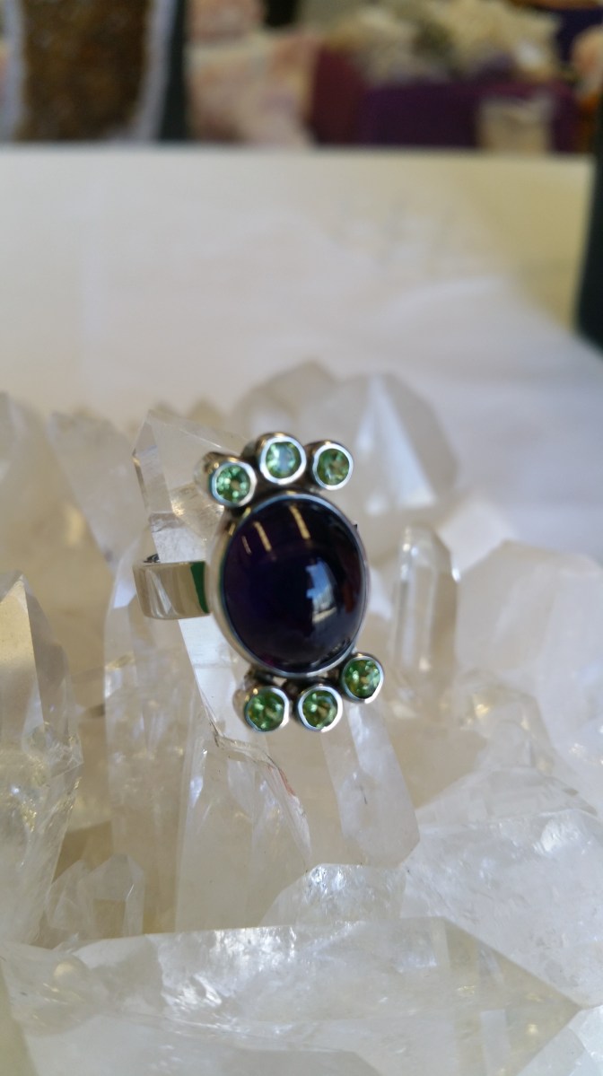 Amethyst crystal ring - Heart of the Bay - Byron Bay