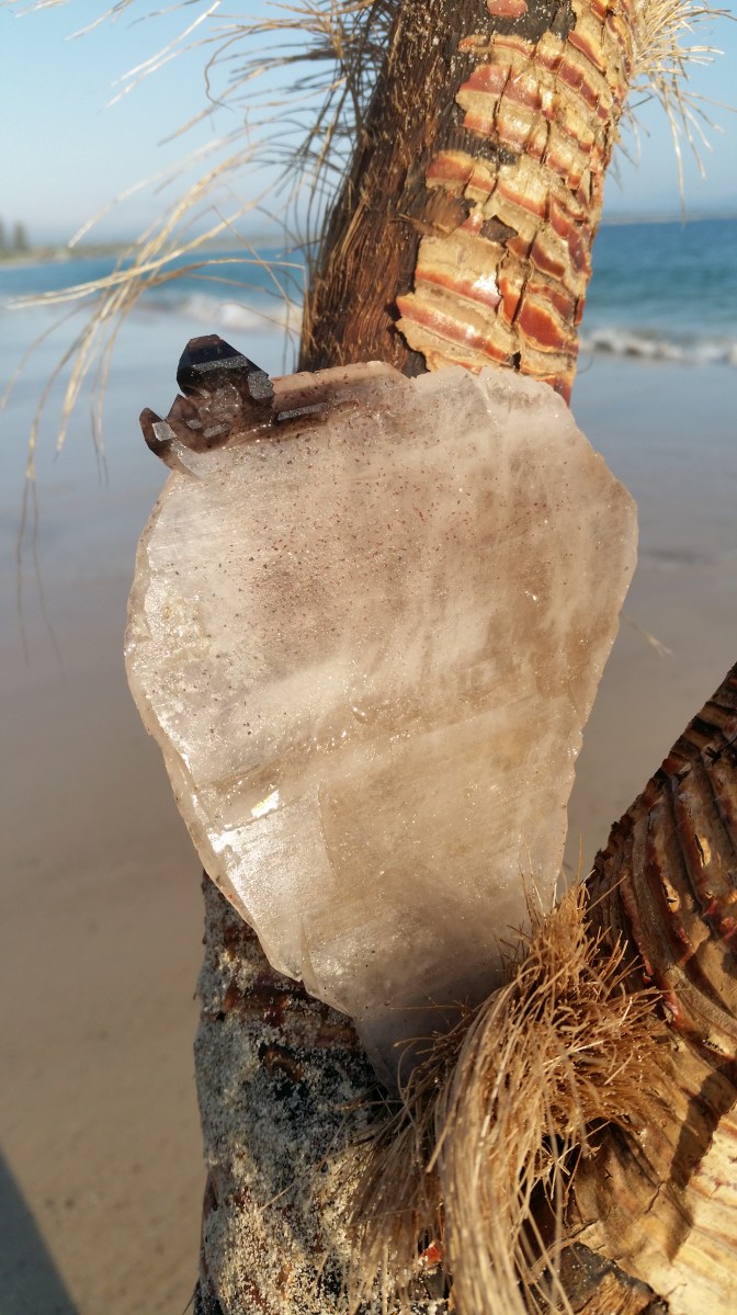 Amethyst elestial crystal containing hematite in Byron Bay at Heart of the Bay