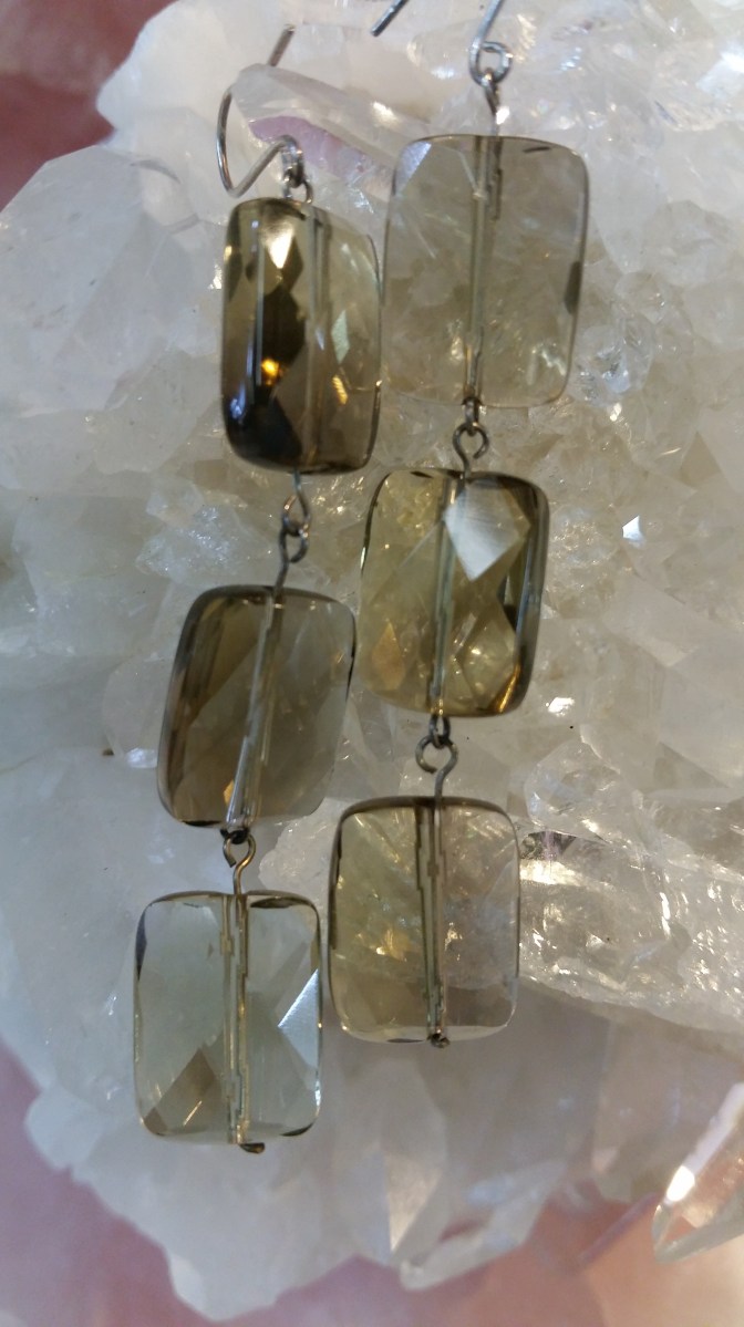 Smokey Quartz Earings at Heart of the Bay Byron Bay