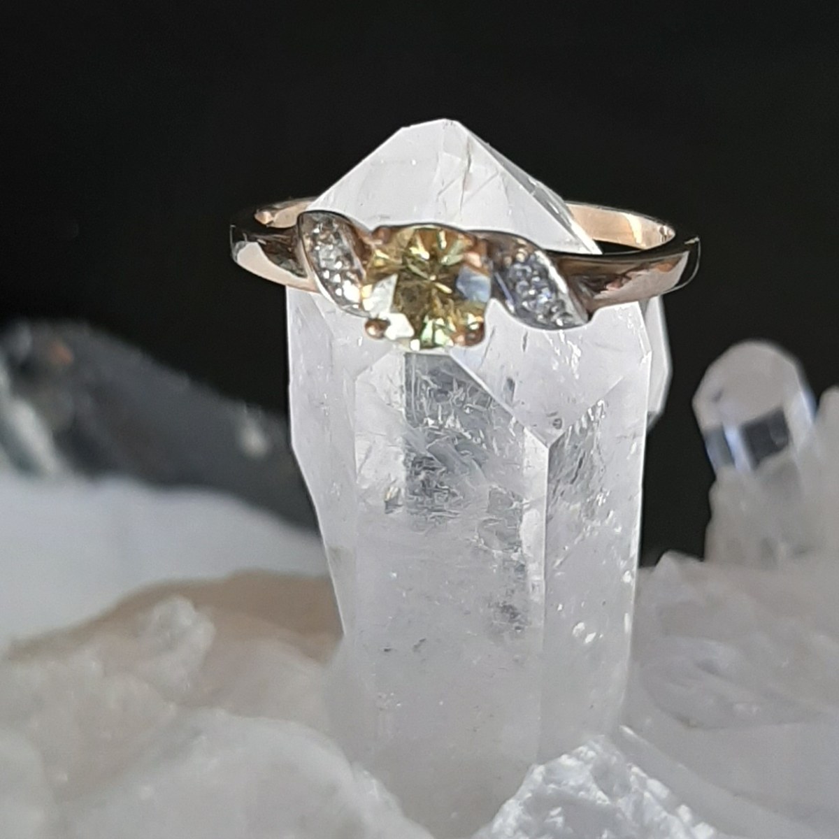 Yellow Sapphire ring Heart of the Bay Crystals Byron Bay