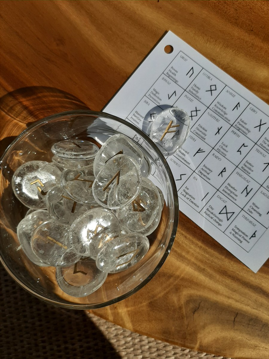 Clear Quartz Runes Heart of the Bay Crystals Byron Bay