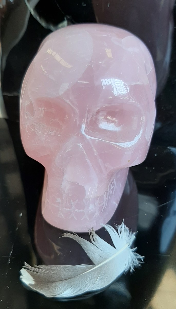 Rose Quartz Crystal Skull - Heart of the Bay - Byron Bay Crystals